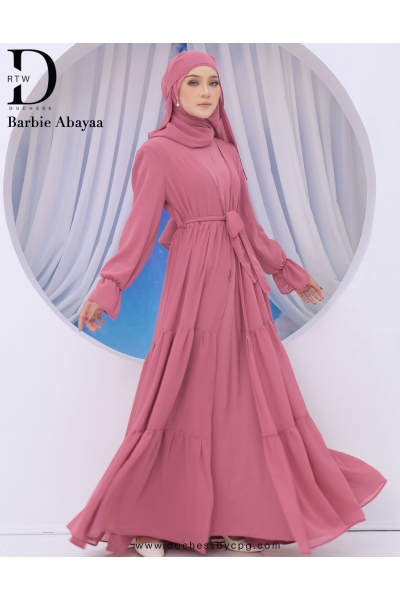 PRE ORDER BARBIE ABAYAA  - SALMON PINK PRE ORDER BARBIE ABAYAA  - SALMON PINK